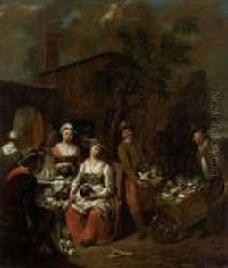 Scene De Ferme by Jan Baptist Lambrechts