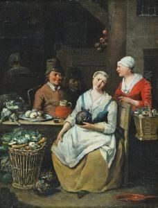 Scena Rodzajowa We Wnetrzu by Jan Baptist Lambrechts