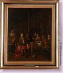 A L'heure Du Repas Chez Un Gentil Homme by Jan Baptist Lambrechts