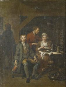 Interieur De Taverne by Jan Baptist Lambrechts