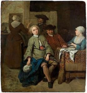 Buveurs Dans Un Interieur