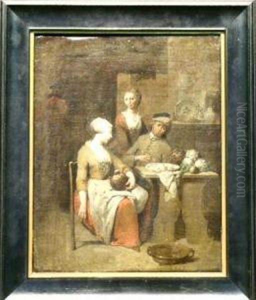 Revelers In A Tavern - view 1
