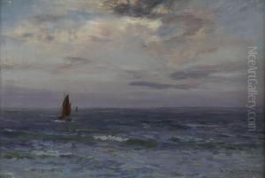 The Fishing Fleet At Sea by William Bradley Lamond