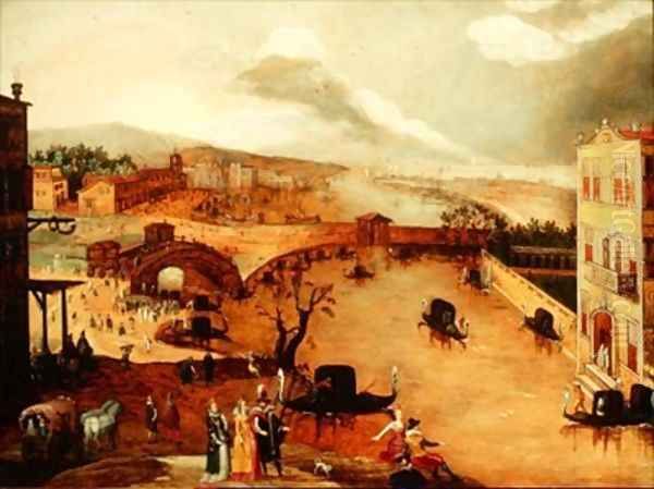 Scene Galante in a River Landscape - view 1