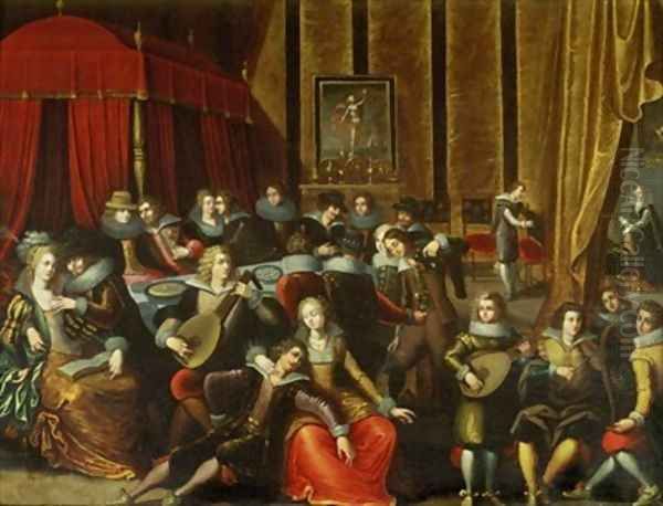 Scene Galante in a Chateau - view 1