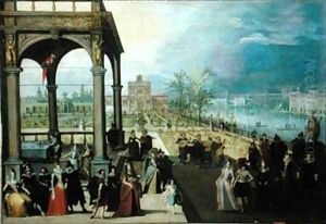 Feast in a palace by Louis de Caullery