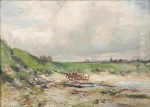 Ploughing, Possibly Near St Monans by William Bradley Lamond