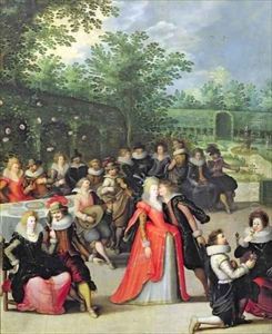 In the Garden of Love or The Five Senses by Louis de Caullery
