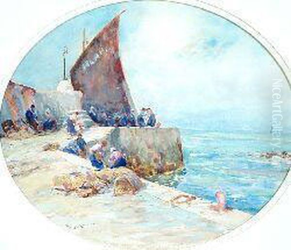 Unloading The Catch, Arbroath Harbour - view 1