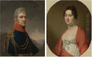 Portrait Of Anton Josef Edler
Von Leeb (june 13, 1769-december 6, 1837), Mayor Of Vienna, 1835-1837;
Portrait Of Theresia Von Leeb (1775-1846) by Johann Baptist the Elder Lampi