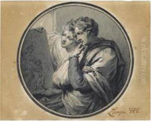 A Painter Studying His Work, His Model Beside Him