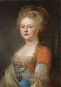 Portrait Of Tsaritsa Maria Fedorovna by Johann Baptist the Elder Lampi
