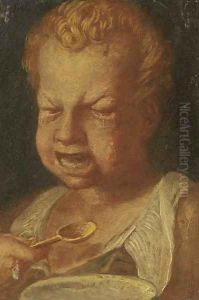 A boy feeding by Annibale Carracci