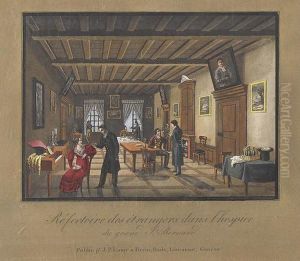 Refectoire Des Etrangers Dans L'hospice Du Grand St.bernard by Johann Peter Lamy