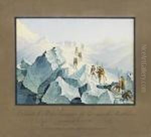 "descente De Mr. De Saussure De La Cime Du Montblanc... by Johann Peter Lamy