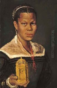 Portrait of a black lady by Annibale Carracci