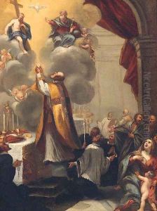 The Mass of Saint Gregory by Annibale Carracci