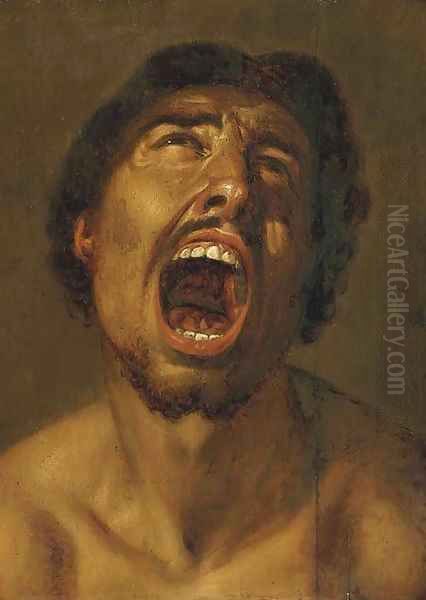 A man shouting - view 1