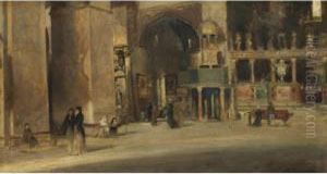 Interno Della Basilica Di San Marco, Venezia by Egisto Lancerotto