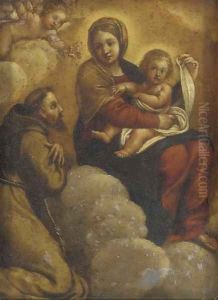The Madonna and Child in Glory with Saint Francis of Assisi by Annibale Carracci