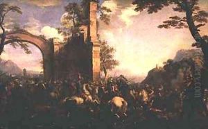 The Battle of Lepanto between the Christians and the Moslems by Jacques Courtois