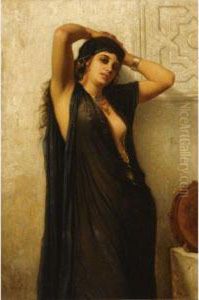 A Portrait Of A Gypsy Woman by Charles Zacharie Landelle