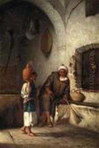 Marchand De Grain A Tanger by Charles Zacharie Landelle