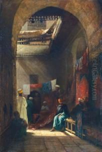 Cafe Au Caire by Charles Zacharie Landelle