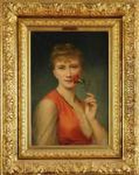 Portrait De Femme A L'illet - view 1