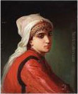 Portrait Of An Oriental Woman by Charles Zacharie Landelle