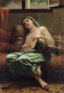 Algerienne Jouant De La Darbouka