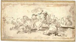 A cavalry skirmish