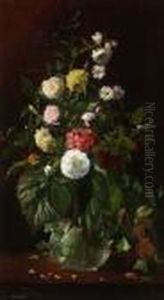 Blumenstillleben. by Angelo Landi