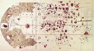 Map of the Old and New Worlds by Juan de la Cosa