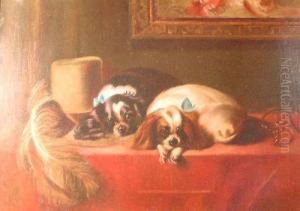 King Charles Spaniels by Charles Landseer