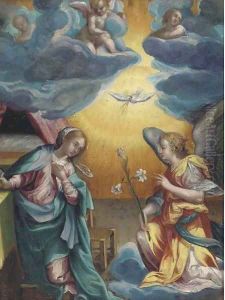 The Annunciation 2 by Denys Calvaert