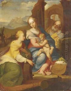 The Holy Family with Saint Catherine of Alexandria by Denys Calvaert