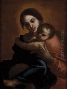 Madonna Con Bambino E San Giovannino by Giovanni Lanfranco