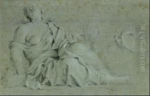 Studio Di Figura Femminile Reclinata