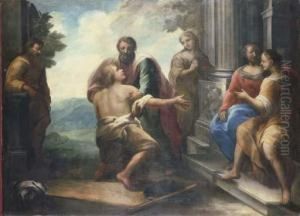 The Departure Of The Prodigal Son; And The Return Of The Prodigalson by Giovanni Lanfranco