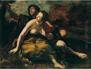 Angelica And Medoro by Giovanni Lanfranco