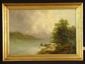 Fischer Am Seeufer by Albert Lang