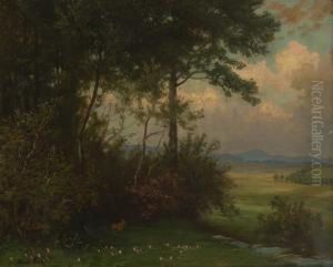 Abendstimmung Am
Waldrand. by Albert Lang