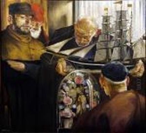 [les Marins.] Huile Sur Toile by Maurice Langaskens
