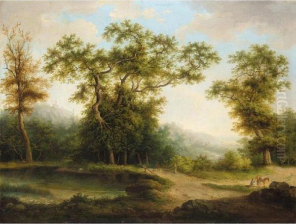 Spring Landscape With Lake - view 1
