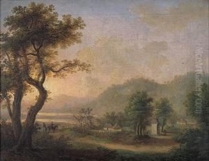 Krajobraz Idealny Z Zabudowaniami, 1839 R.