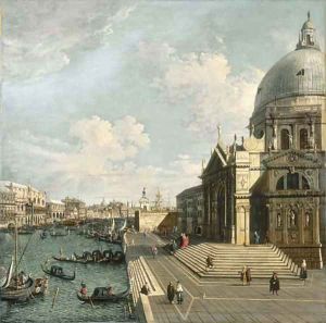 The Entrance of the Grand Canal, Venice, looking East with Santa Maria della Salute and the Dogana