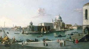The Grand Canal looking South from the Molo with a view of Santa Maria della Salute