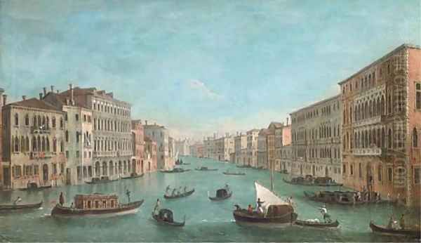 The Grand Canal looking South from the Palazzo Foscari and the Palazzo Moro-Lin to Santa Maria della Carita - view 1