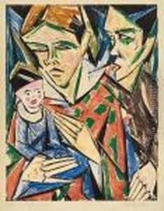 "madchen Mit Puppe" by Otto Lange